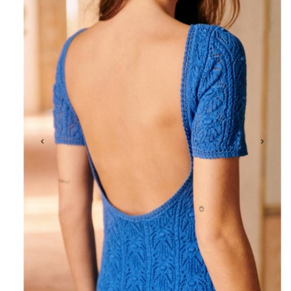 Sezane Zayn Dress Greek Blue - Size XXL - Picture 3 of 9